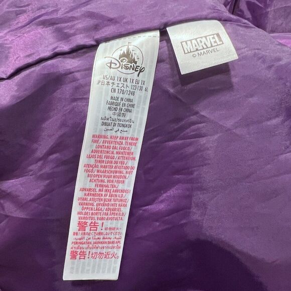 Disney Store Marvel Hawkeye Kate Bishop Ladies' Jacket Cosplay Purple Size 1X - Picture 6 of 10